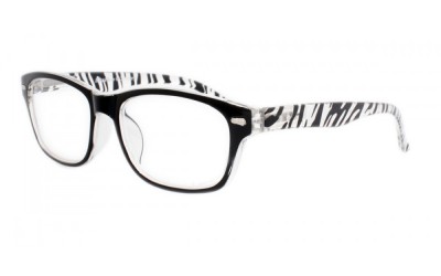 Lesebrille mit Flexbügeln in Zebra-Optik