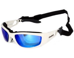 Sportbrille 203 weiß mit abnehmbarem Kopfband