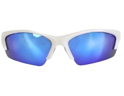 Radbrille 233 weiß verspiegelt blau