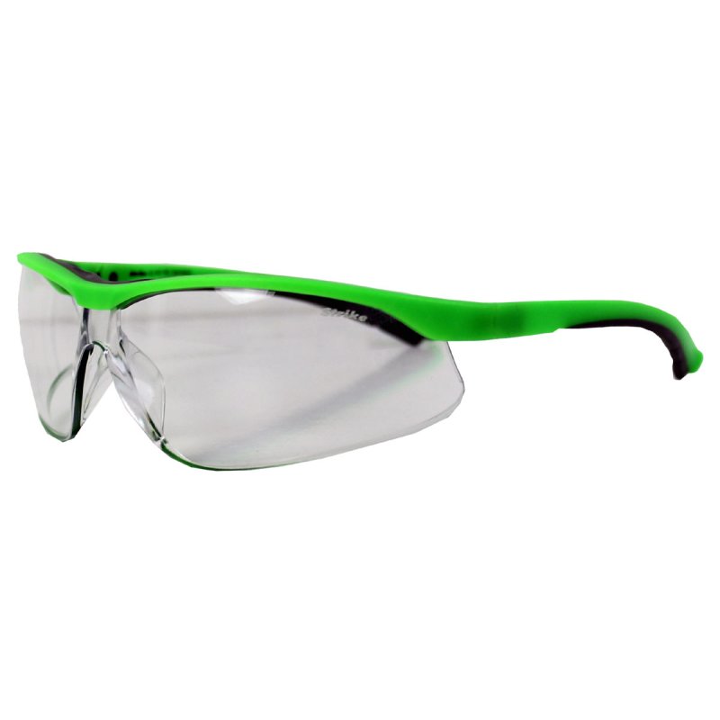 Radbrille 243 neon grün mit klaren Gläsern