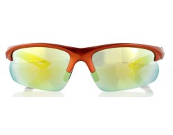 Sportbrille 251 orange mit verspiegelten Gläsern