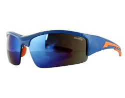 Sportbrille 246 blau mit verspiegelten Gl&auml;sern