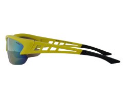 Sportbrille 250 gelb mit orange verspiegelten Gläsern
