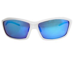 Blau verspiegelte Sportbrille 254 weiß