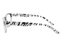 Lesebrille mit Flexb&uuml;geln in Zebra-Optik