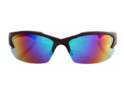 Sportbrille 250 mit blau-violett verspiegelten Gläsern