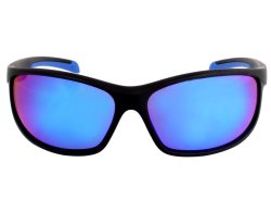 Sportbrille 256 schwarz - blau verspiegelt