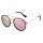 Runde Retro Sonnenbrille rosa verspiegelt