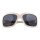 Sonnenbrille mit markantem wei&szlig;em Rahmen