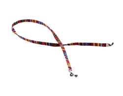 Brillenband mit Azteken-Muster rot-violett